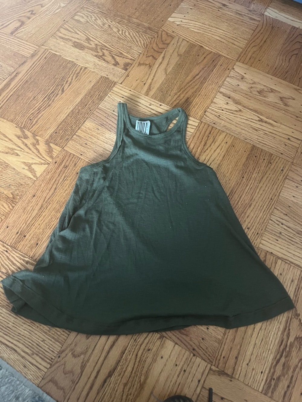 Free people olive green size xs flowy tank